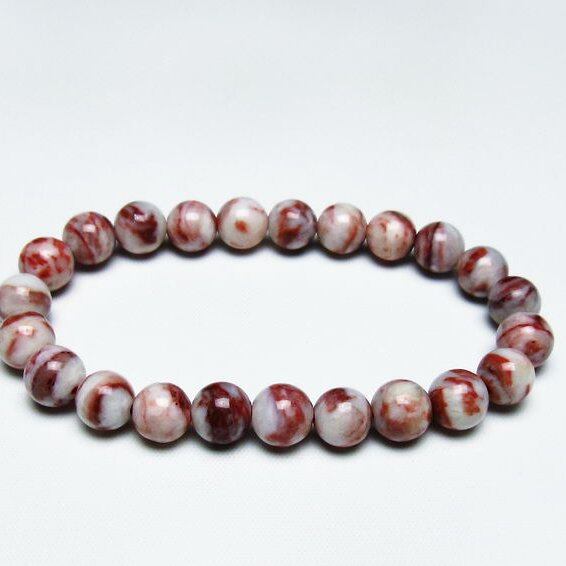 シナバーインクォーツ ブレスレット 8mm 一点物 メール便可 [M便 1/10] 111-44322