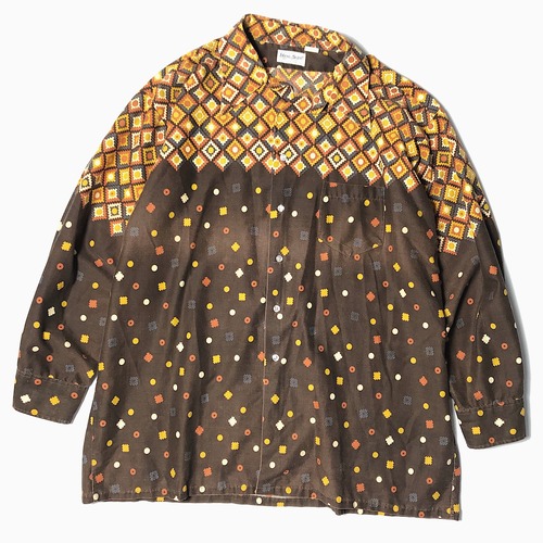 Vintage 70's【THE King Size】Patterned Shirt