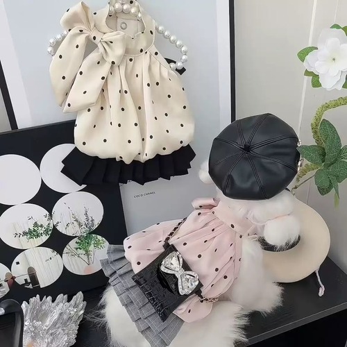 Elegant Polka Ribbon Dress