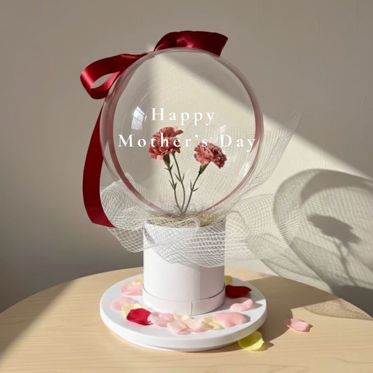 母の日 カーネーションバルーン(ピンク)