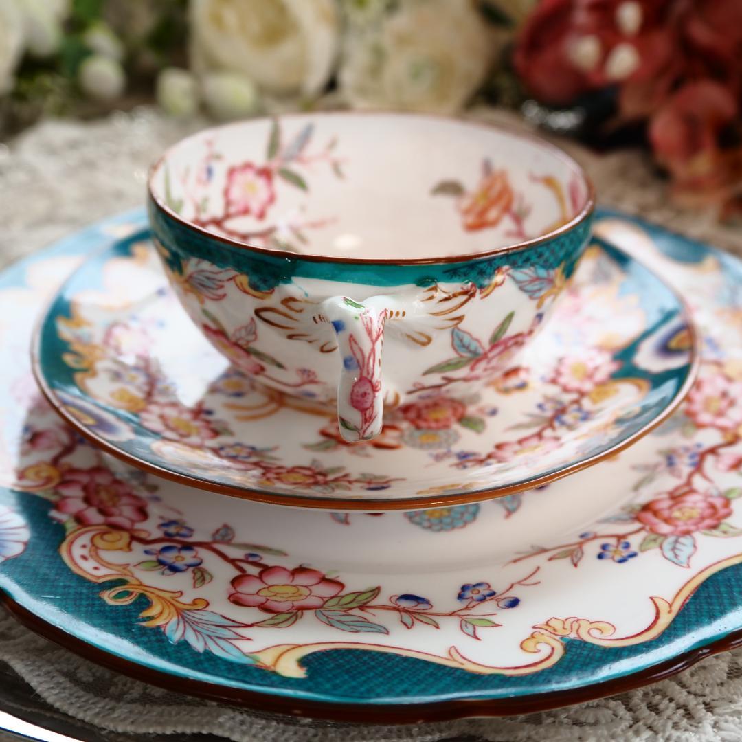 ②サルグミンヌ ミントン トリオ ティーカップ&ソーサー デザート