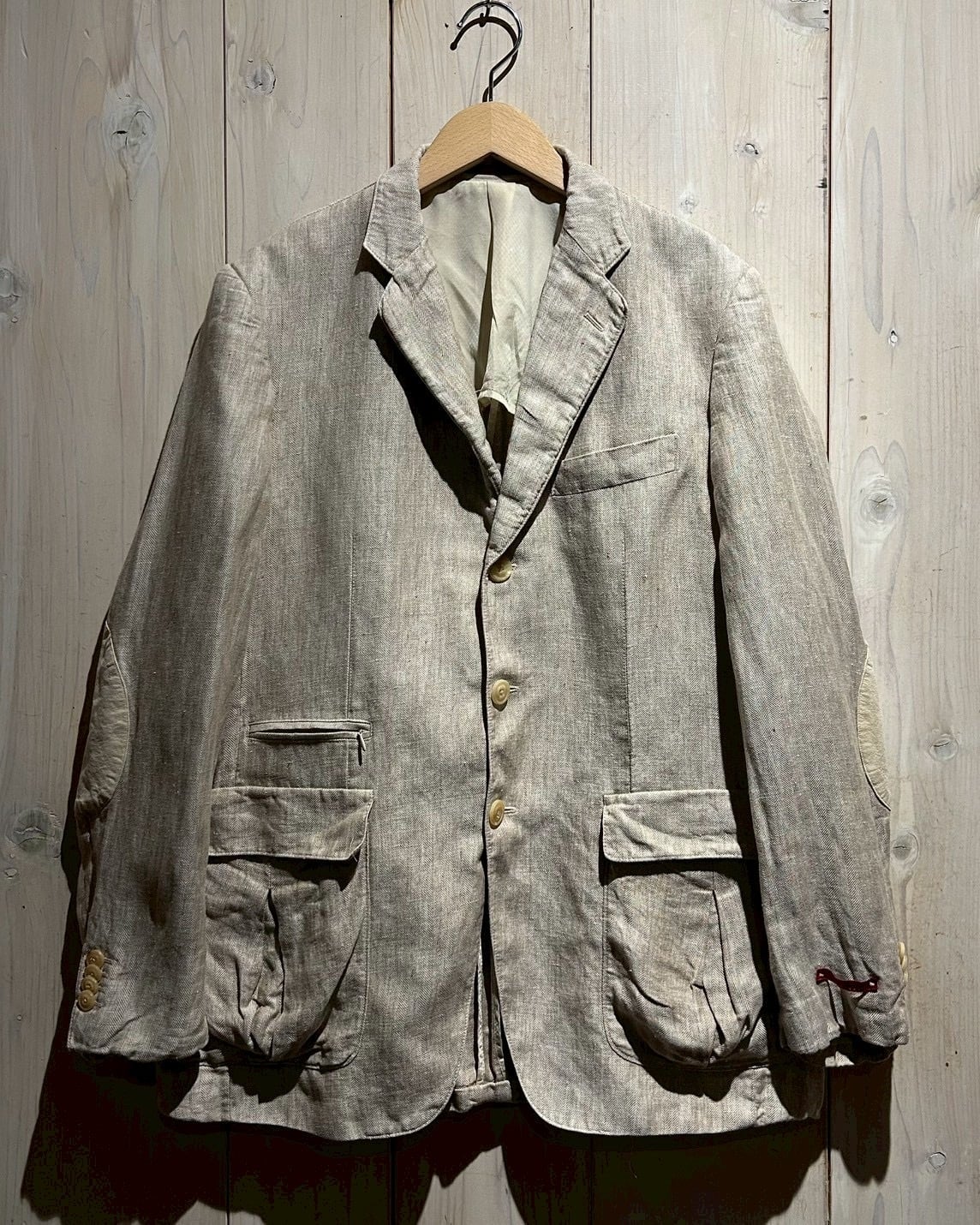 【極希少】PAL ZILERI イタリア製 ヴィンテージ テーラードジャケット a.k.a.C.a.k.a vintage】“PAL ZILERI” Vintage Single Breasted Linen
