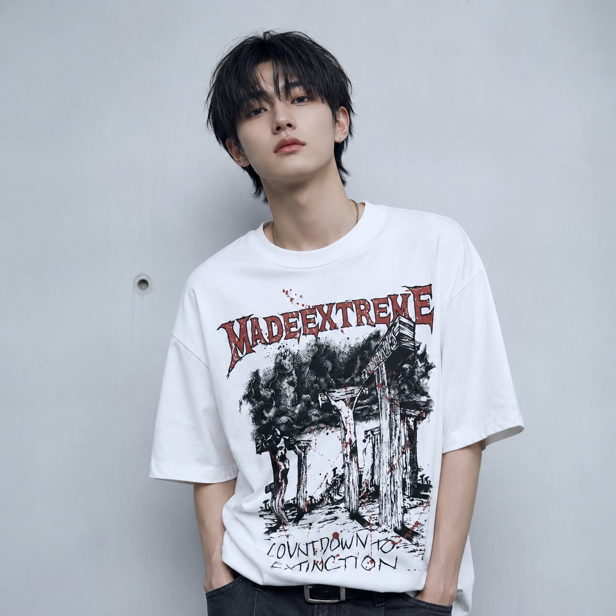 Oversize Print T-shirt 0004