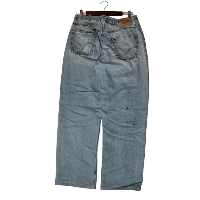 【W34×L30#裾上げ済み】Levi's 550  デニムパンツ  コットン100%   革パッチ