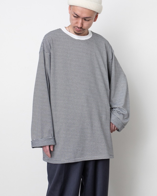 ANDER "LS BAGGIES TEE"  COLOR : OFF/BLACK