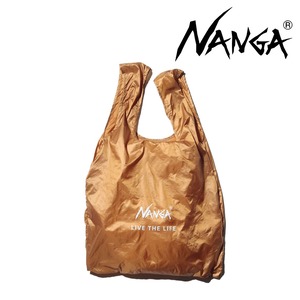 NANGA ナンガ ポケッタブル エコバッグ LIVE THE LIFE 超軽量 26g 折りたたみ 撥水 コンパクト ショッピングバッグ GLD