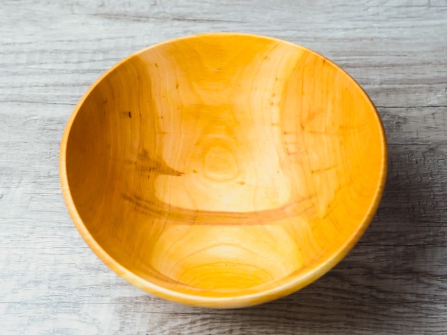 山桜 ウッドボウル19cm no.2（サラダボウル）／Canaria Wood Works