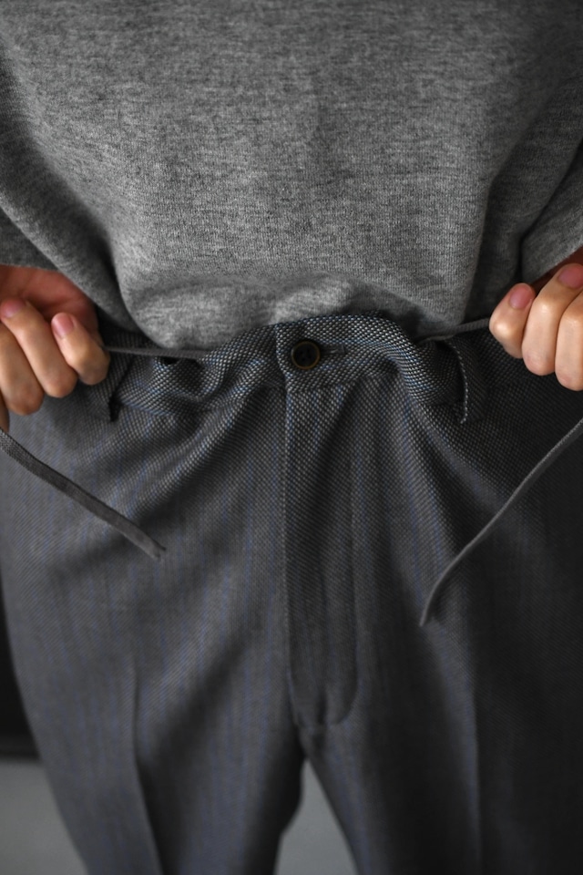 Ex SEMIFLARE EASY SLACKS (Gray×Blue)