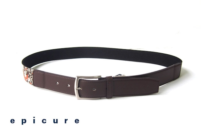 ビバハート｜VIVA HEART｜プリントフェイクレザーリバーシブルベルト｜ブラウン［新品｜未使用］