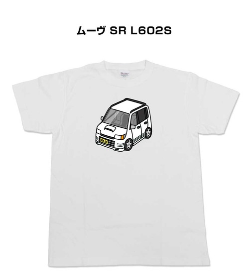 【ダイハツ ムーヴ SR L602S】イラスト入りTシャツ 車好き 納車祝い プレゼント グッズ カスタム【送料無料】