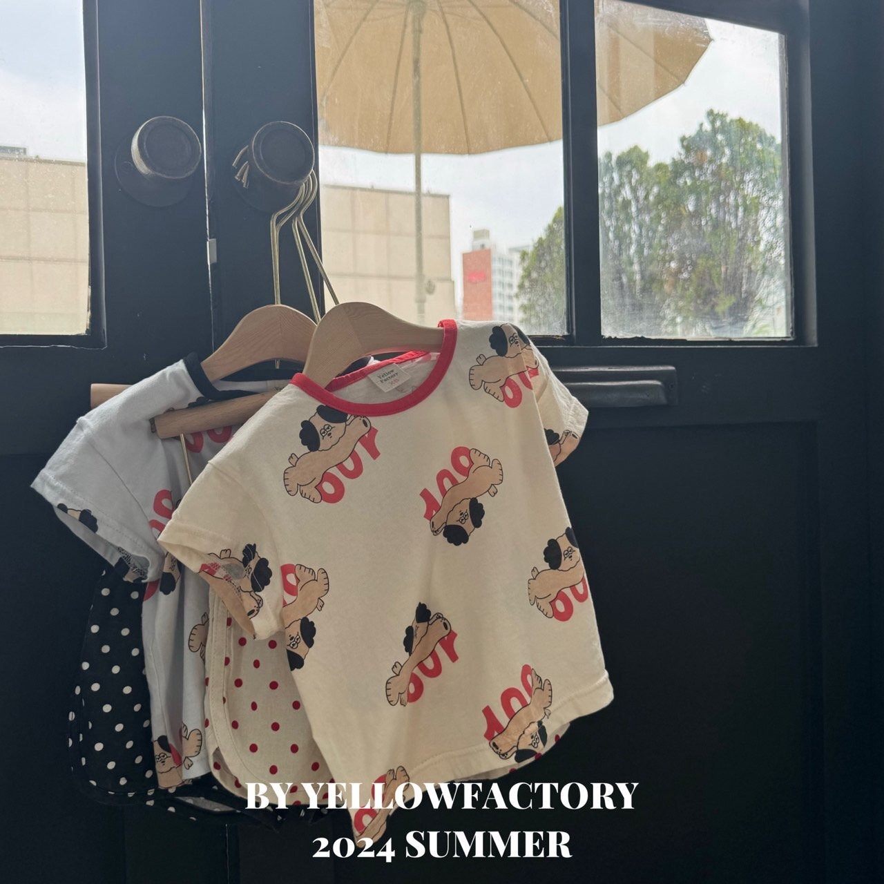 【yellow factory】ドッグドットセットアップ ブラック 80〜120cm 240803 - 8