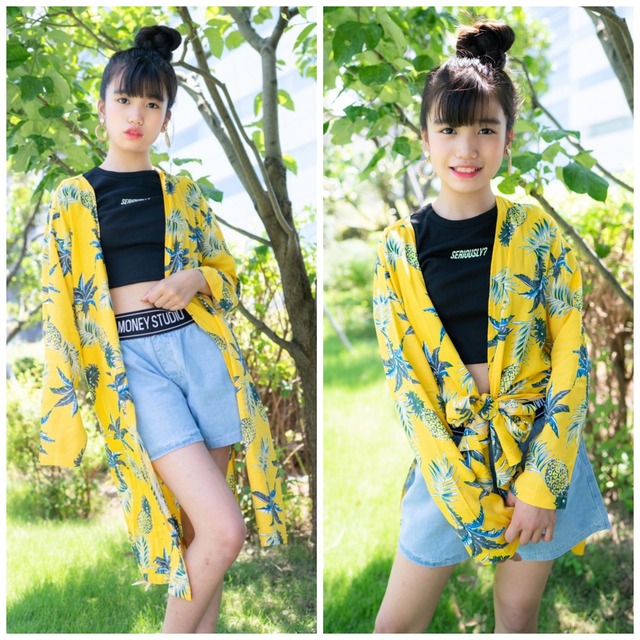 110~165cm 2カラー ★ 花柄 ロング カーディガン 冷房対策 アロハ 日よけ リゾート 2019s/s 韓国 子供服 女の子 ガールズ キッズ /T087