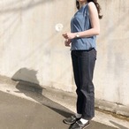 【綿100%】大人可愛い 花柄ノースリーブ｜ネイビー｜サムネイル5