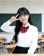 [SHUCLASS] スクールリボン 制服リボン ボウタイ 蝶ネクタイ 調節可能 無地 学生服 紺色 中学生 高校生 制服小物 U216