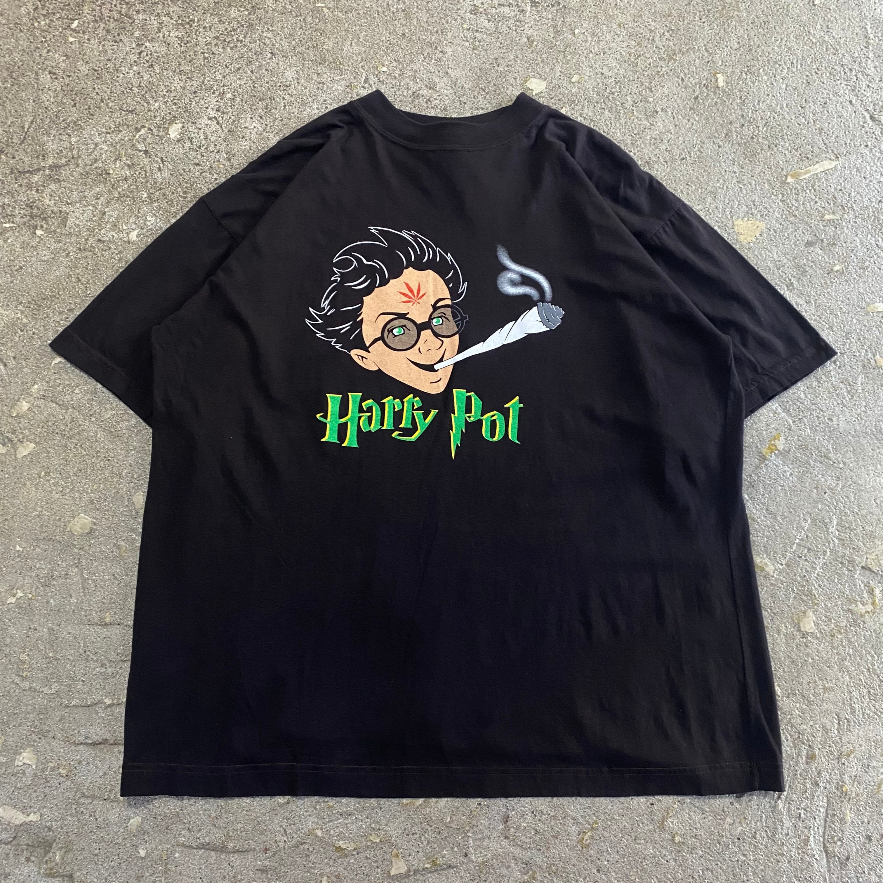 HARRY POT ganja Tシャツ XL エンジ Dead Stock!! 00s Ganja Wear 