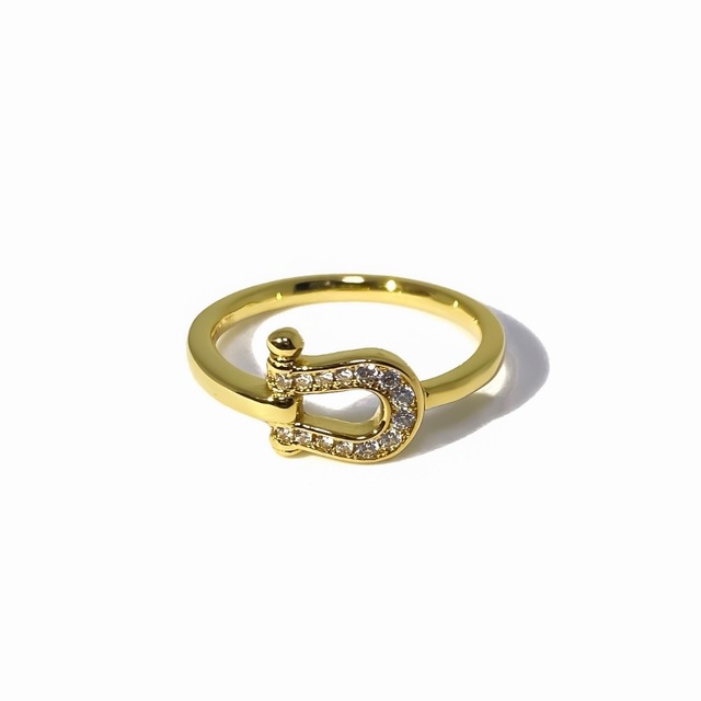 s925 horseshoe ring［ GOLD］#r03