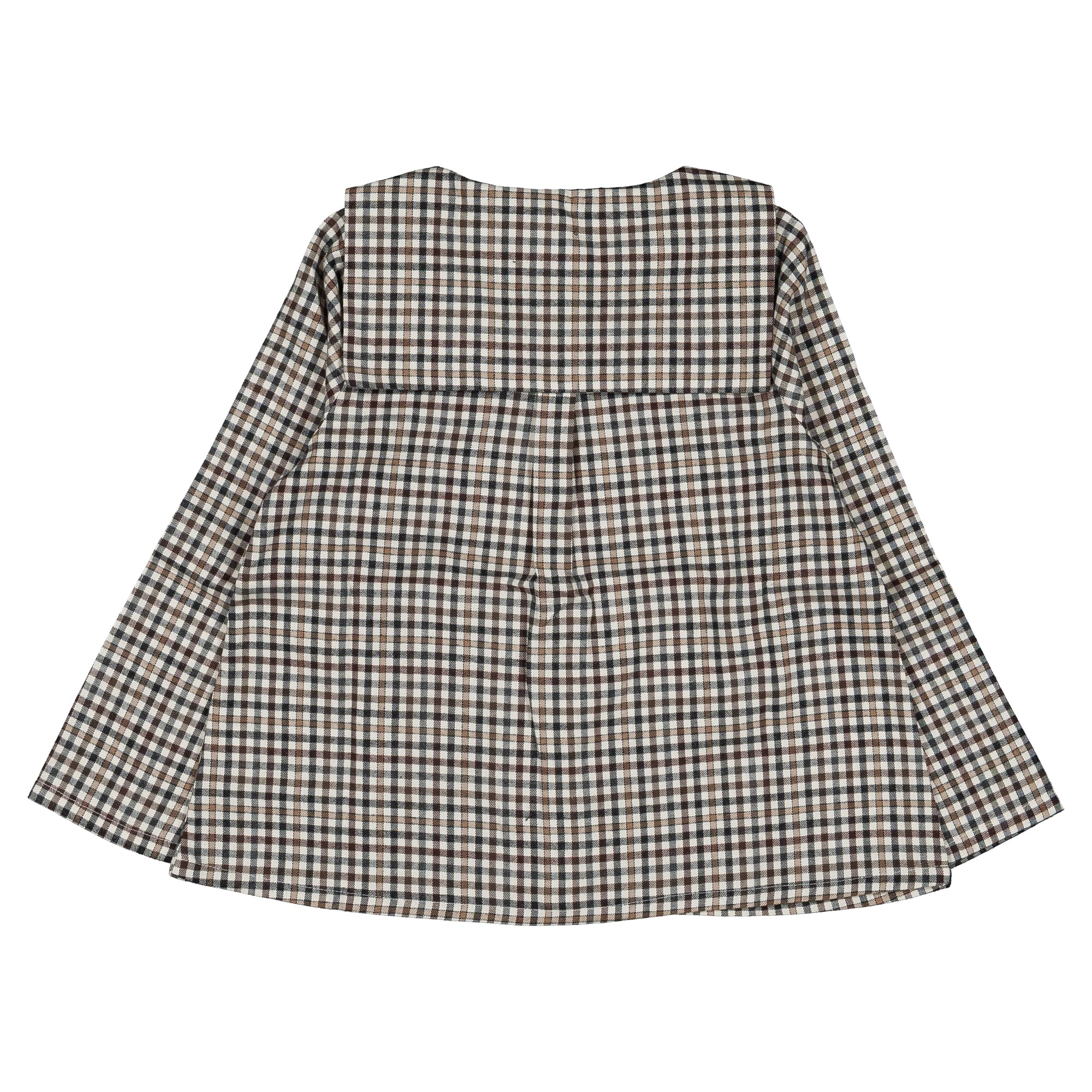 【予約/送料無料】Shirt MONCEAU - gingham beige & gray / Maison Marelle