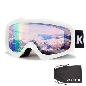 【努力特価】[Karsaer] スノーボード スキー ゴーグル レディース 眼鏡対応 防風/防雪/曇り止め 紫外線防止 メガネ対応 ゴーグルケース スノーゴーグルメンズ スキーゴーグル ハードケース 軽量と耐衝撃 B7012