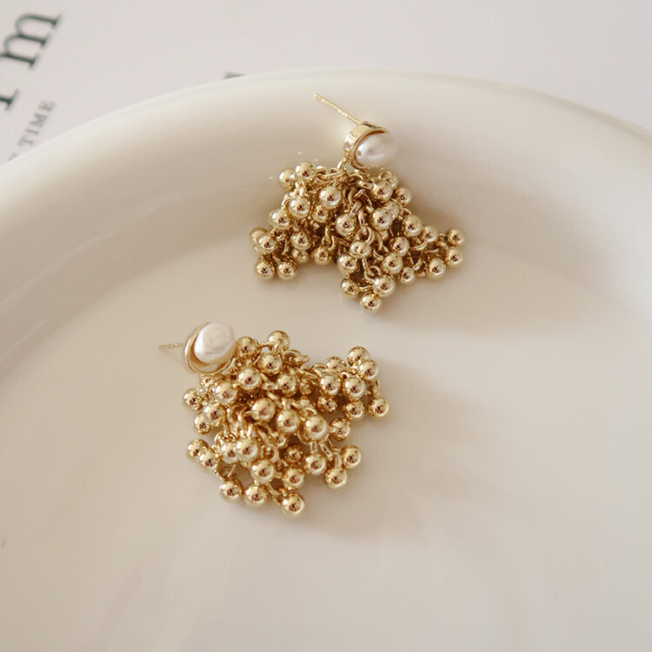 Fringe Bead Earrings T6057