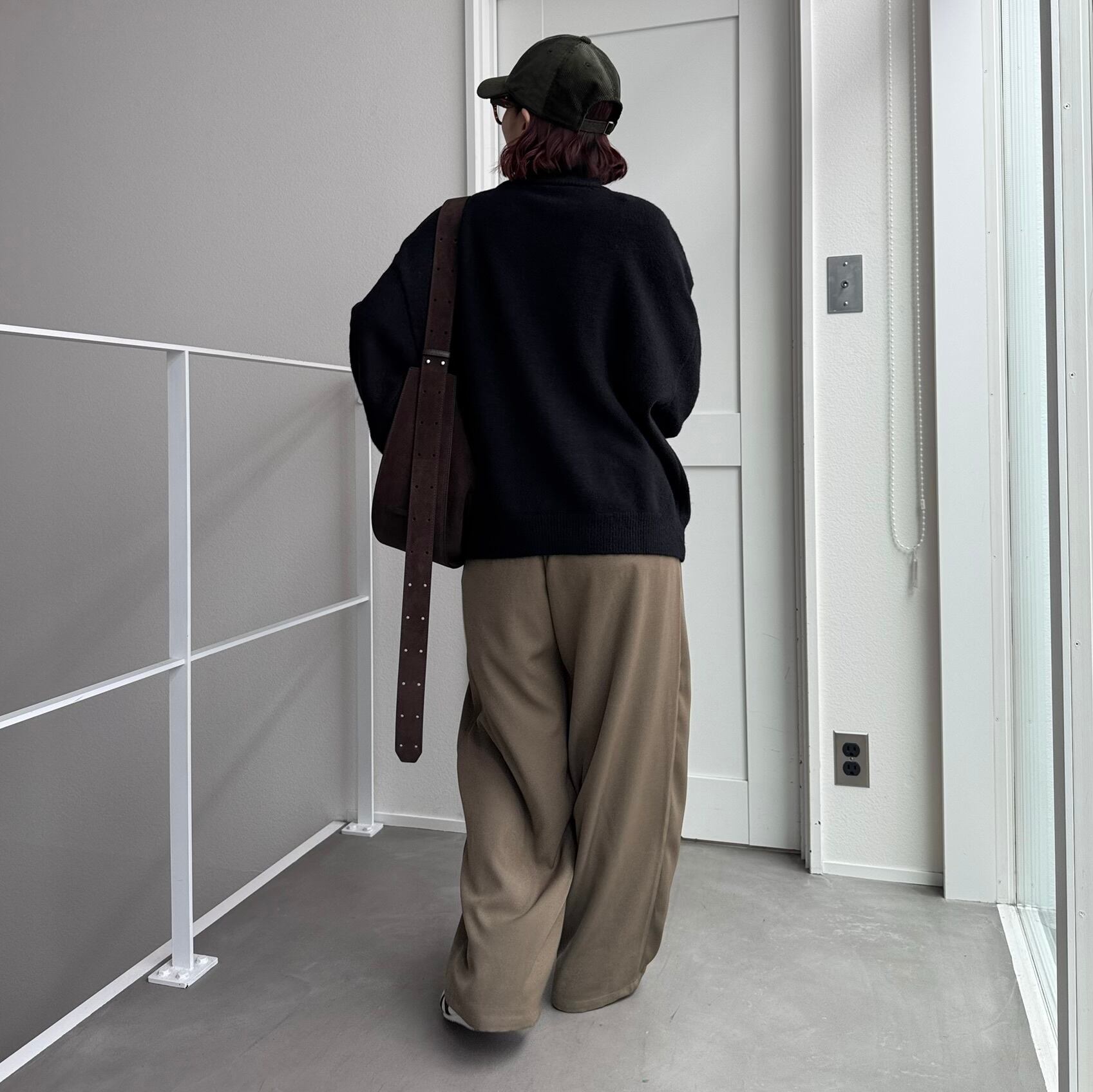 キャンセル分】マフポケット付ハーフジップニットPO/ブラック | CFT.