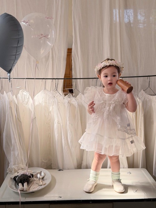 [my daughter] White Angel Sasha Dress Cardigan Set-up / [마이다럴] 화이트엔젤샤샤원피스가디건세트