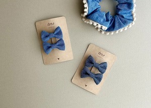denim mini hair clips