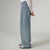 ハイウエスト ワイドレッグデニムパンツ H0011