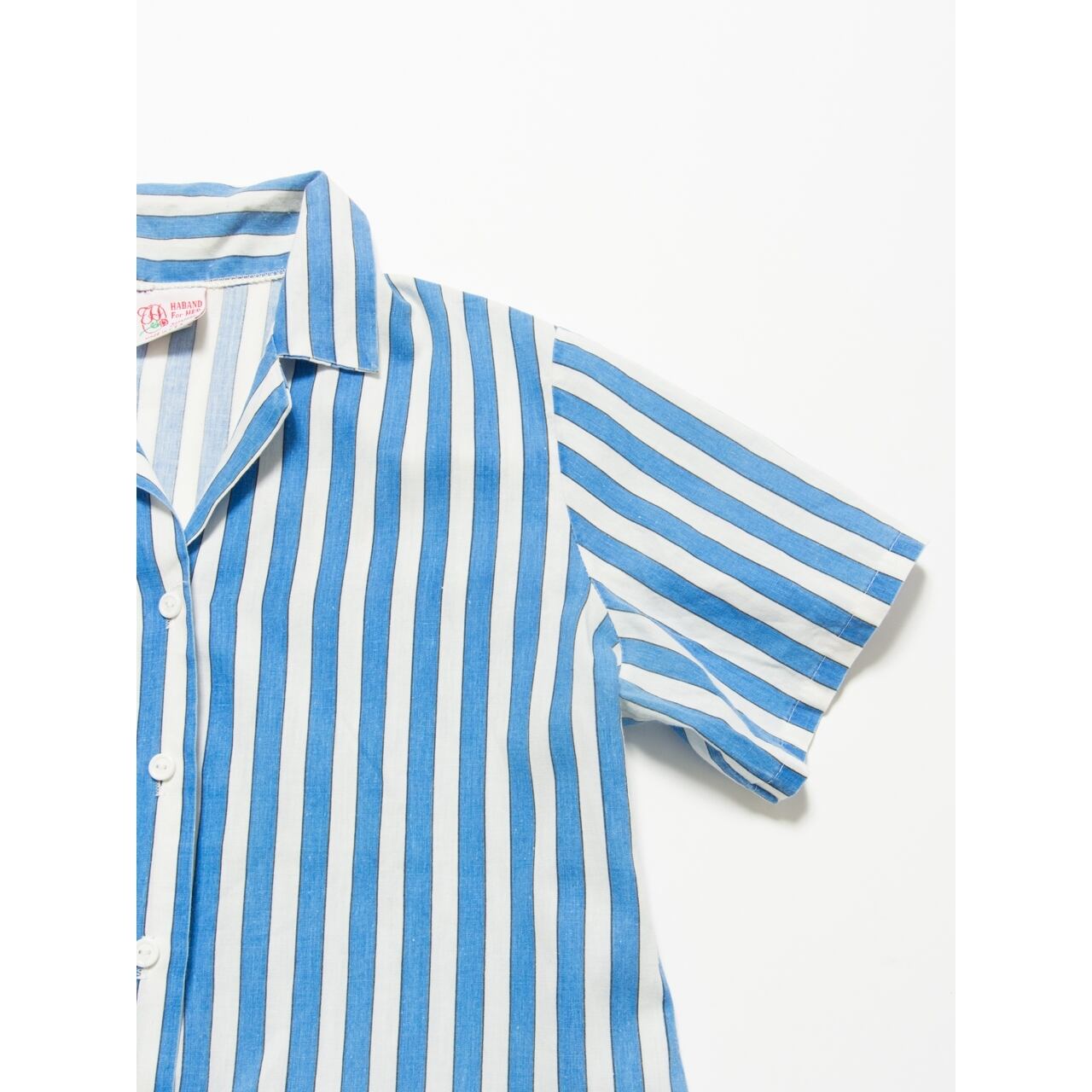 【Made in USA】Striped open collar H/S shirt（ストライプ 開襟シャツ 半袖）8e