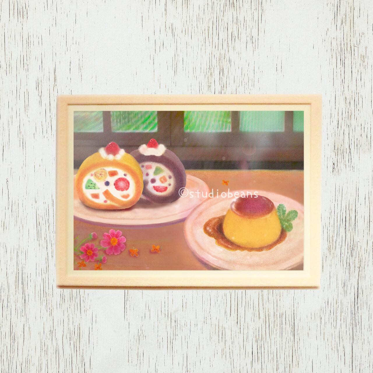 A4アートポスター No.220 スイーツなひととき 複製画 | BEANS SHOP