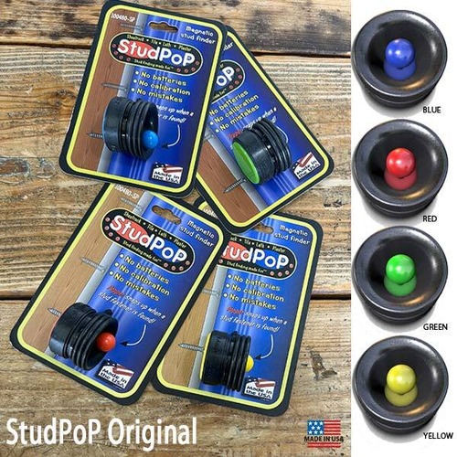 StudPoP Original スタッズファインダー 全4色 下地探し 磁石 石膏ボード 壁裏探知 made in USA