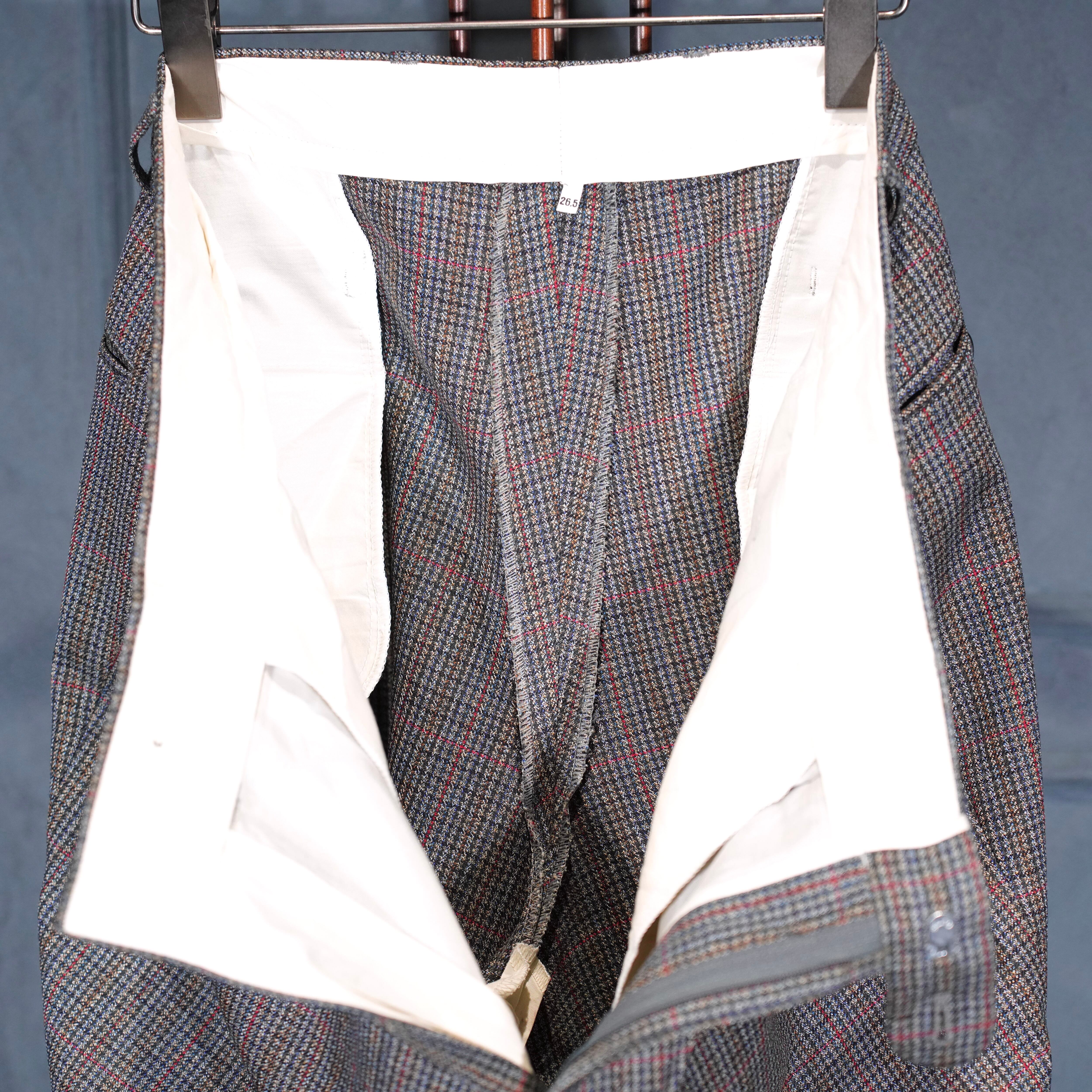 EU VINTAGE CARL GROSS CHECK PATTERNED WOOL SET UP SUIT/ヨーロッパ
