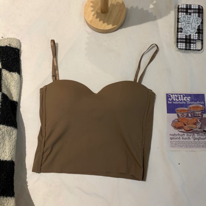 ブラトップ インナー ショート丈 トップス レディース カップ付