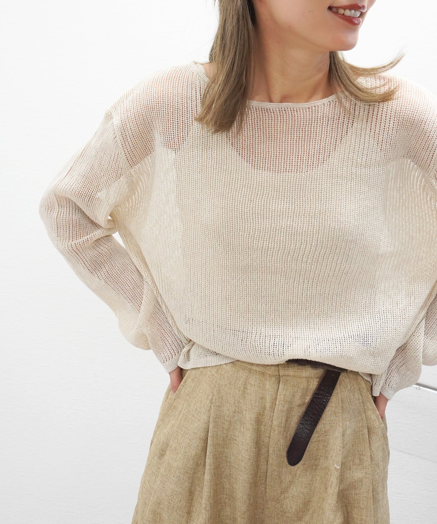 キャミ付シアーニット 5840054(0316)