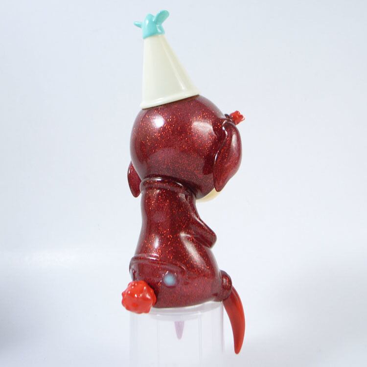 Red Glitter Calliope Jackalope by Kathie Olivas | tomenosuke