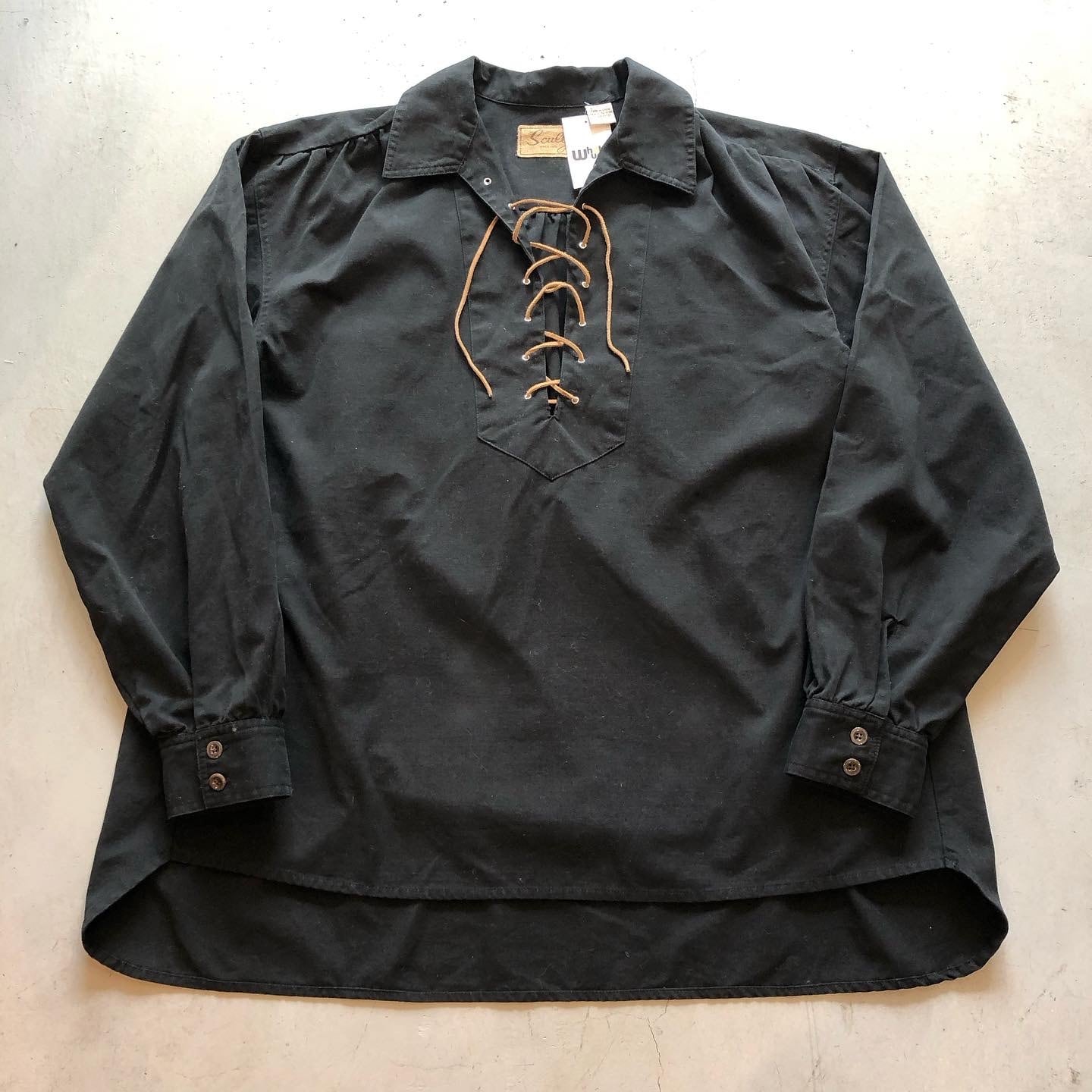 90~00s Scully lace-up L/S shirt【高円寺店】