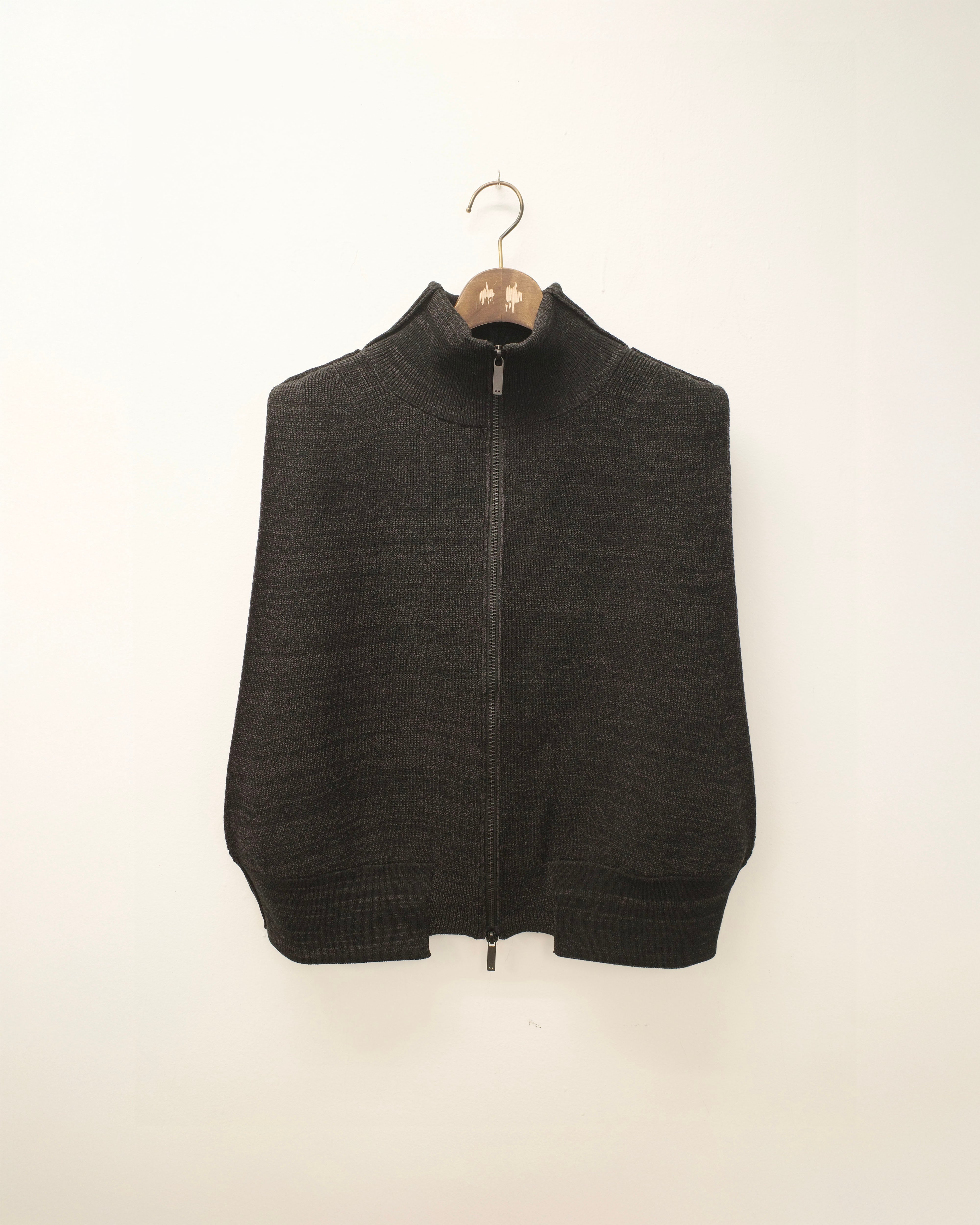 i'm here - Driver's Knit Vest ：Black｜前後スイッチ／ダブル