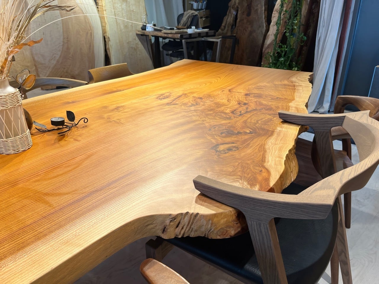 欅（ケヤキ）_2800×930-1100-1040×55_青山店_テーブル天板/一枚板