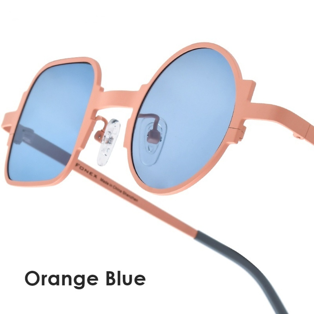 Titanium Asymmetrical Sunglasses -round & square- / チタン アシンメトリー サングラス -ラウンド&スクエア-