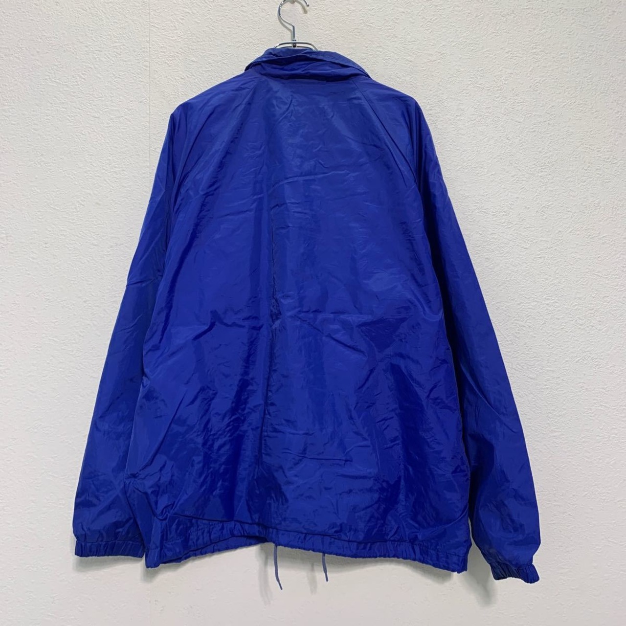 ATHLETECH ナイロン コーチ ジャケット L ブルー ホワイト ポケット 