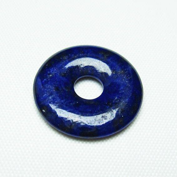 ラピスラズリ ピーディスク ドーナツ型 ルース 平安扣 一点物 メール便可 [M便 1/10] 112-6207