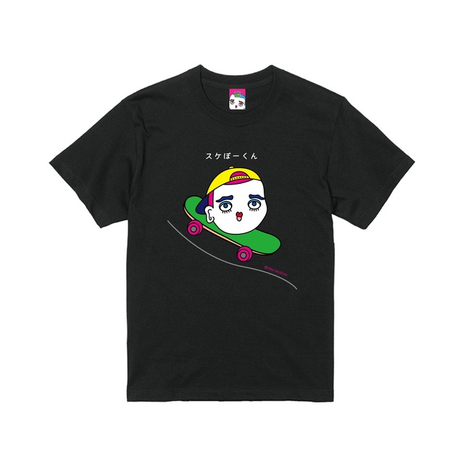 スケぼーくん　半袖Tシャツ　黒