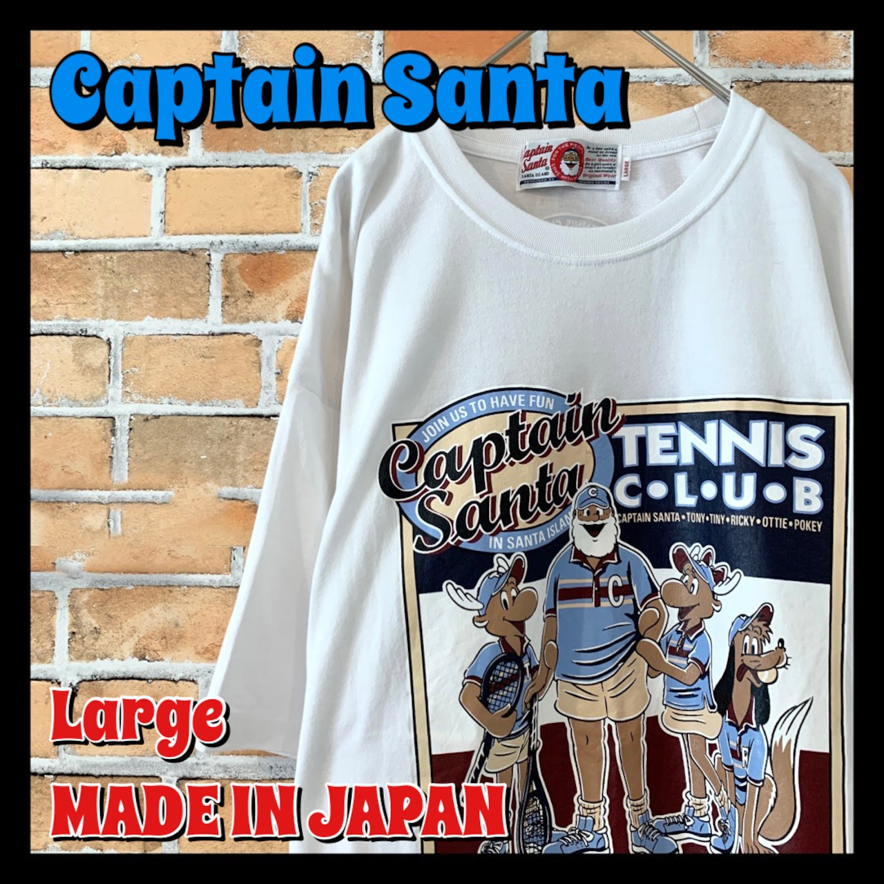 【captain santa】 キャプテンサンタ Tシャツ テニス イラストt