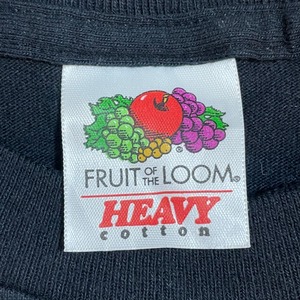 【FRUIT OF THE LOOM】ロゴ 両面プリント Tシャツ バックプリント 黒t 半袖 X-LARGE ビッグシルエット us古着