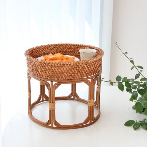 マルチ ミニ ラタン テーブル multi mini round ratan table / マルチミニラウンド ラタン