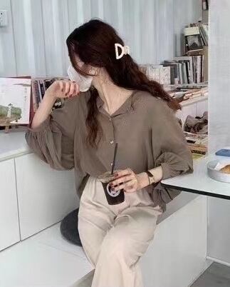 ノーカラーシャツ　AJ2205-701