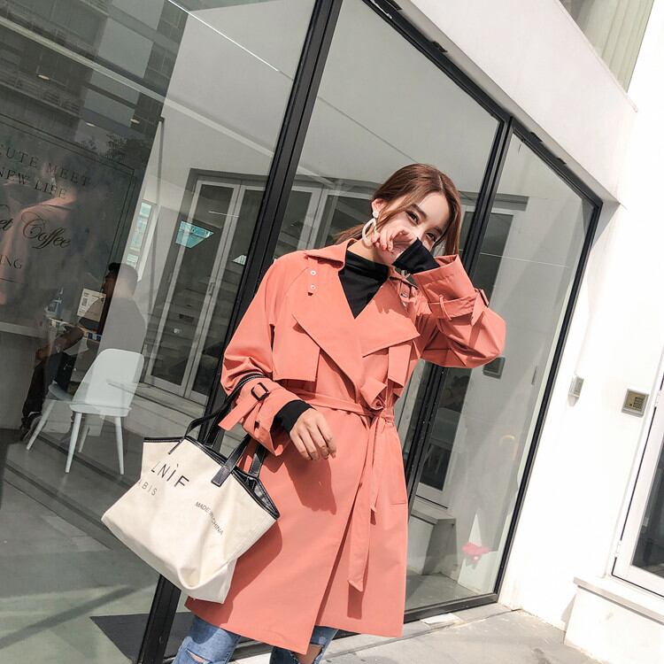 週末に着たい服 スプリング新品 ゆったりする 中・長セクション コート