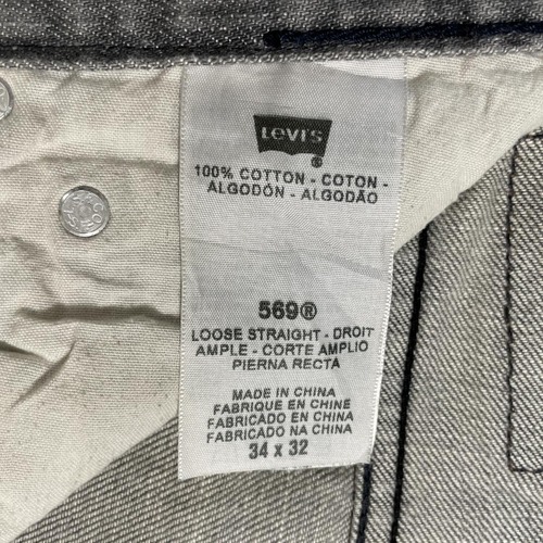 【W34 L32】 usa levi's 先染ブラック リーバイス 569 詳細写真5
