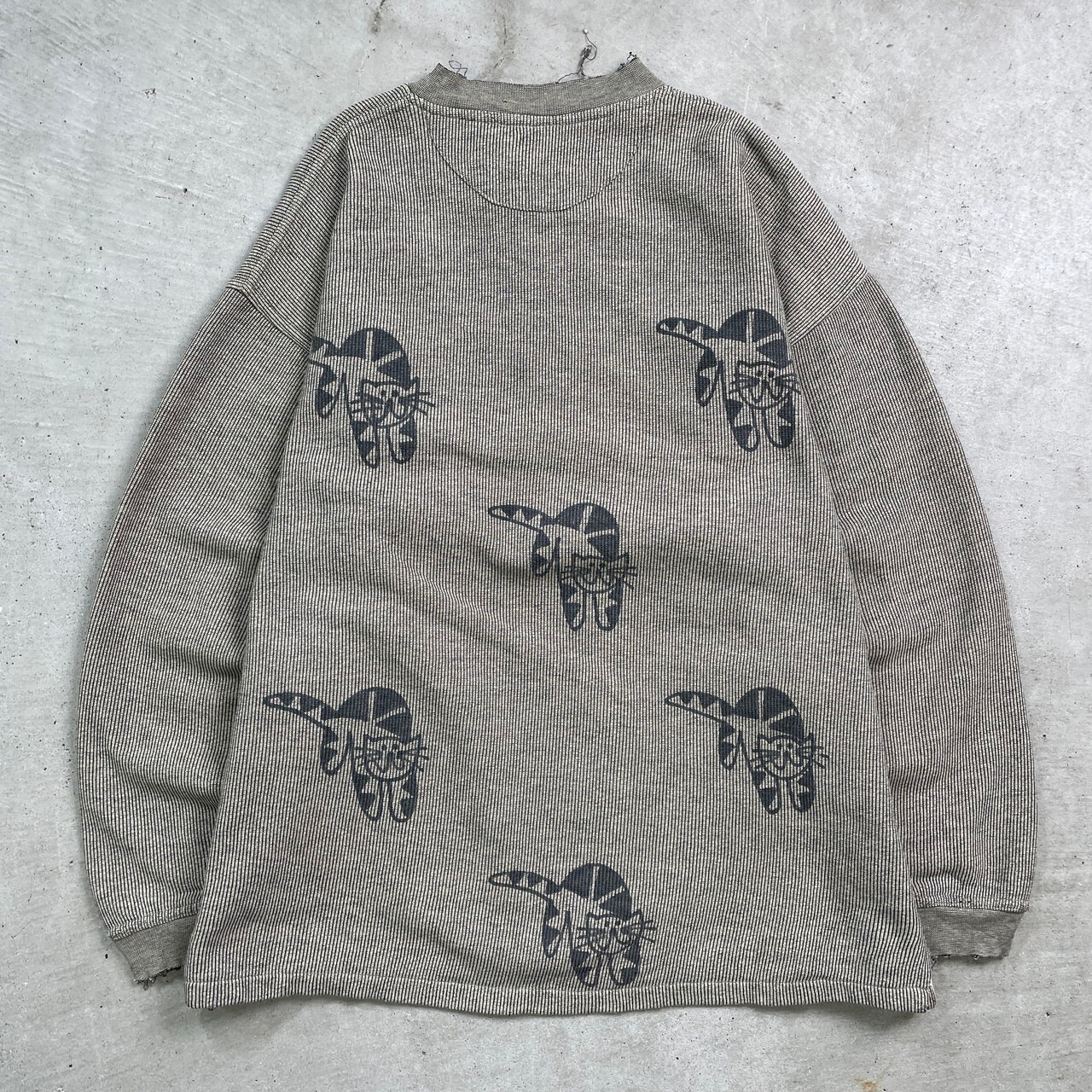 90年代 ボロ Laurie Jo Designs アニマルプリント ヘンリーネック 