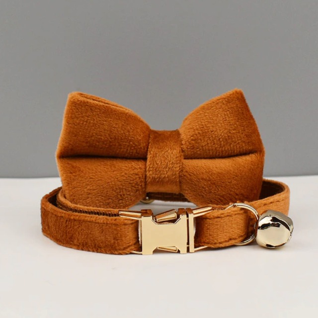 おなまえ猫首輪【テラコッタ×ベルベット】