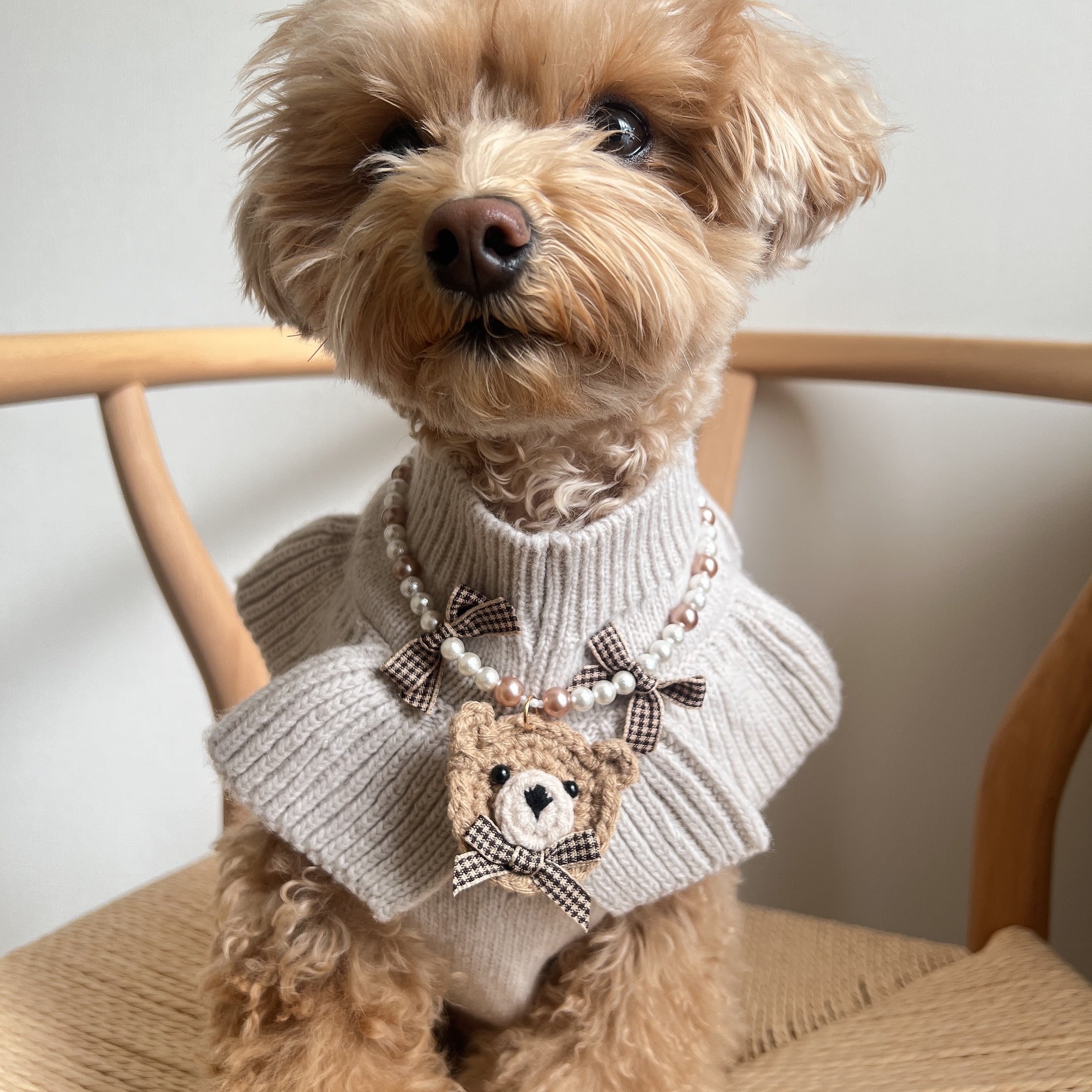 淡色くまさんネックレス